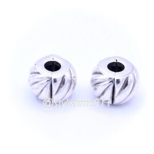 Two Authentic PANDORA Feathered Clips - 791752